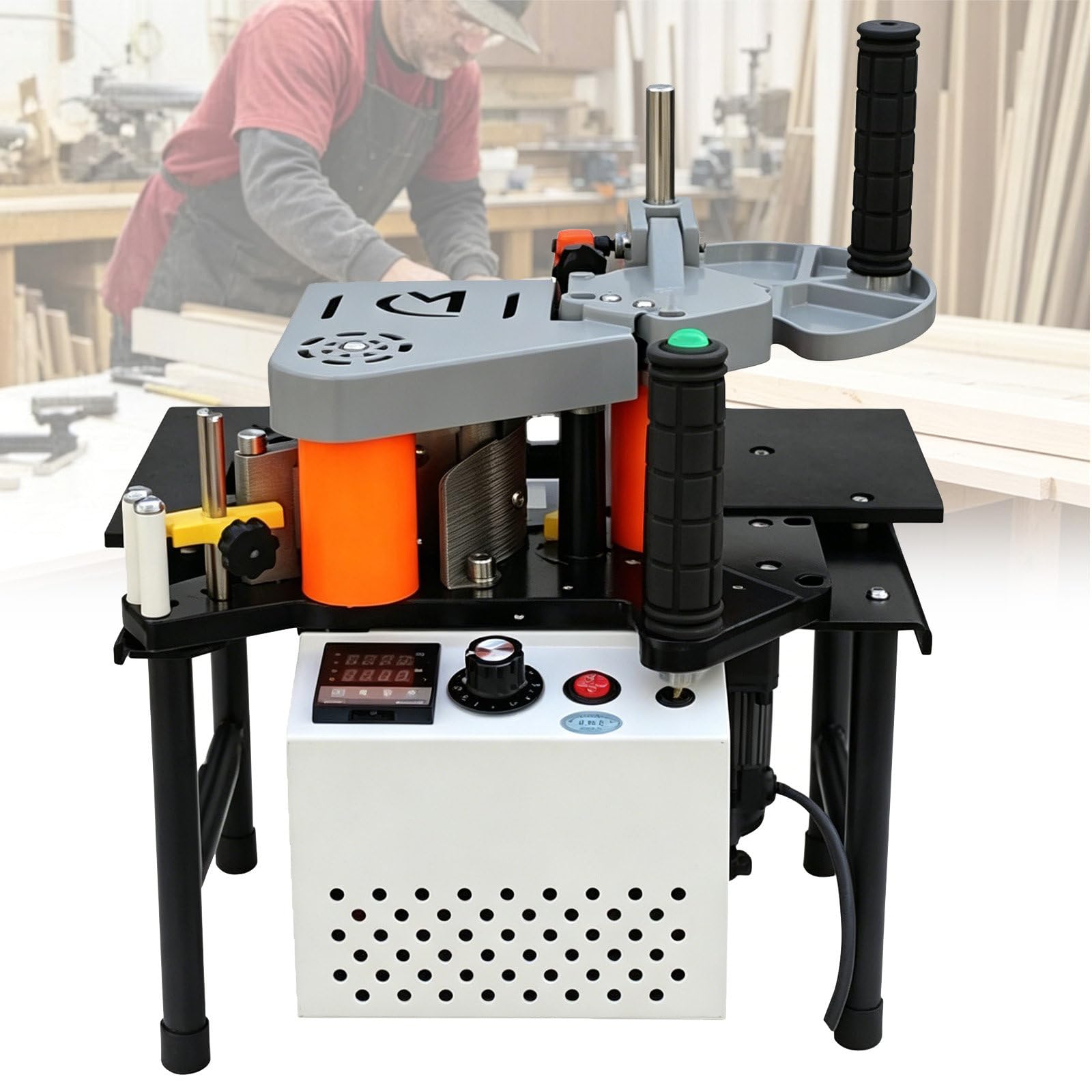 ylpddmm Woodworking Edge Bander Banding Machine Black