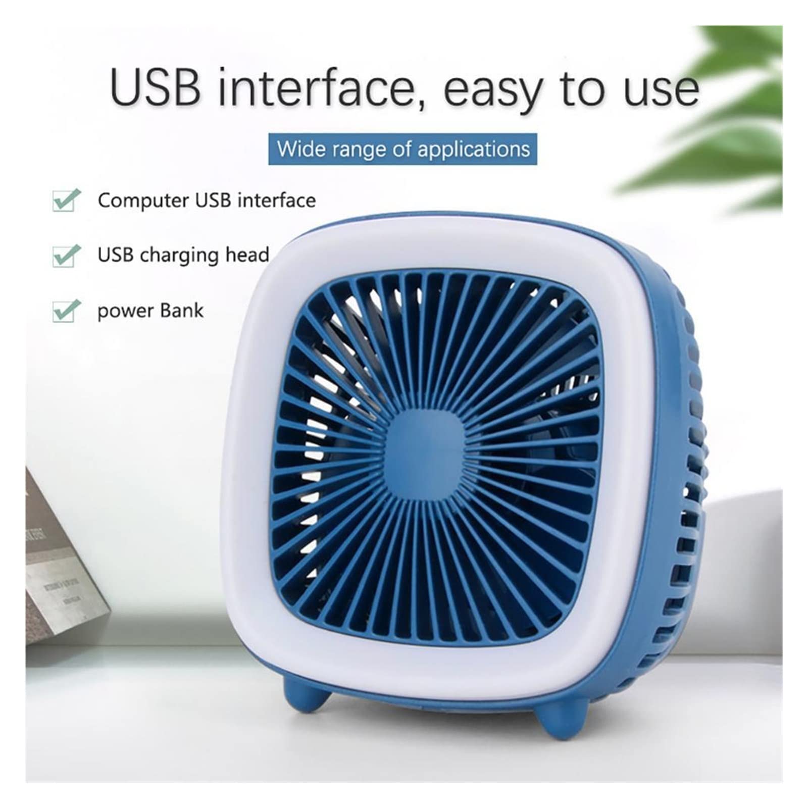Wentylatory. Lato 3 prędkości USB akumulator w stylu retro fajny mini wentylator typu TV wentylator z oświetleniem LED wentylator stołowy na biurko