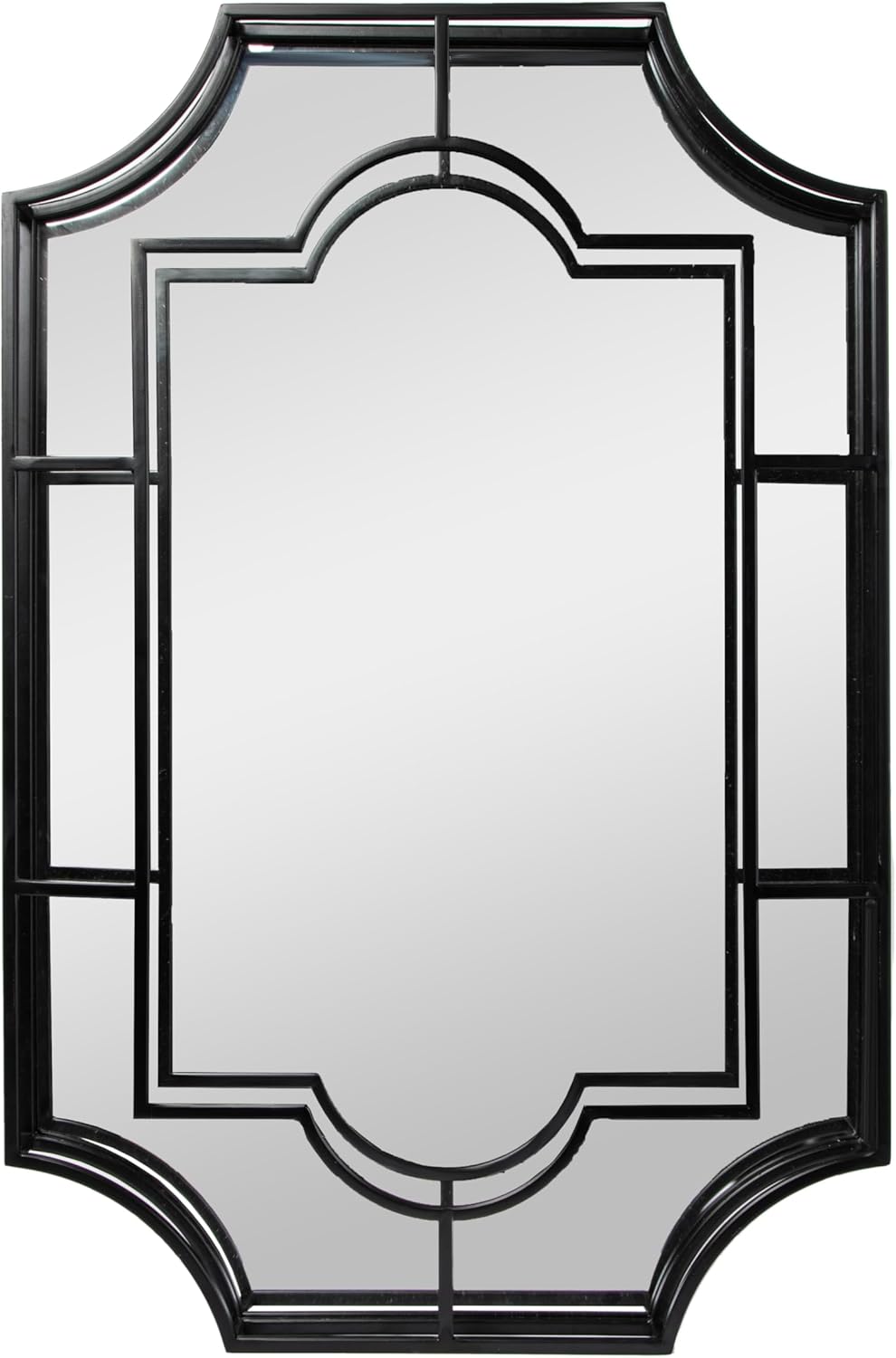 Creative Co-Op Vintage Metal Framed Wall Mirror, Black