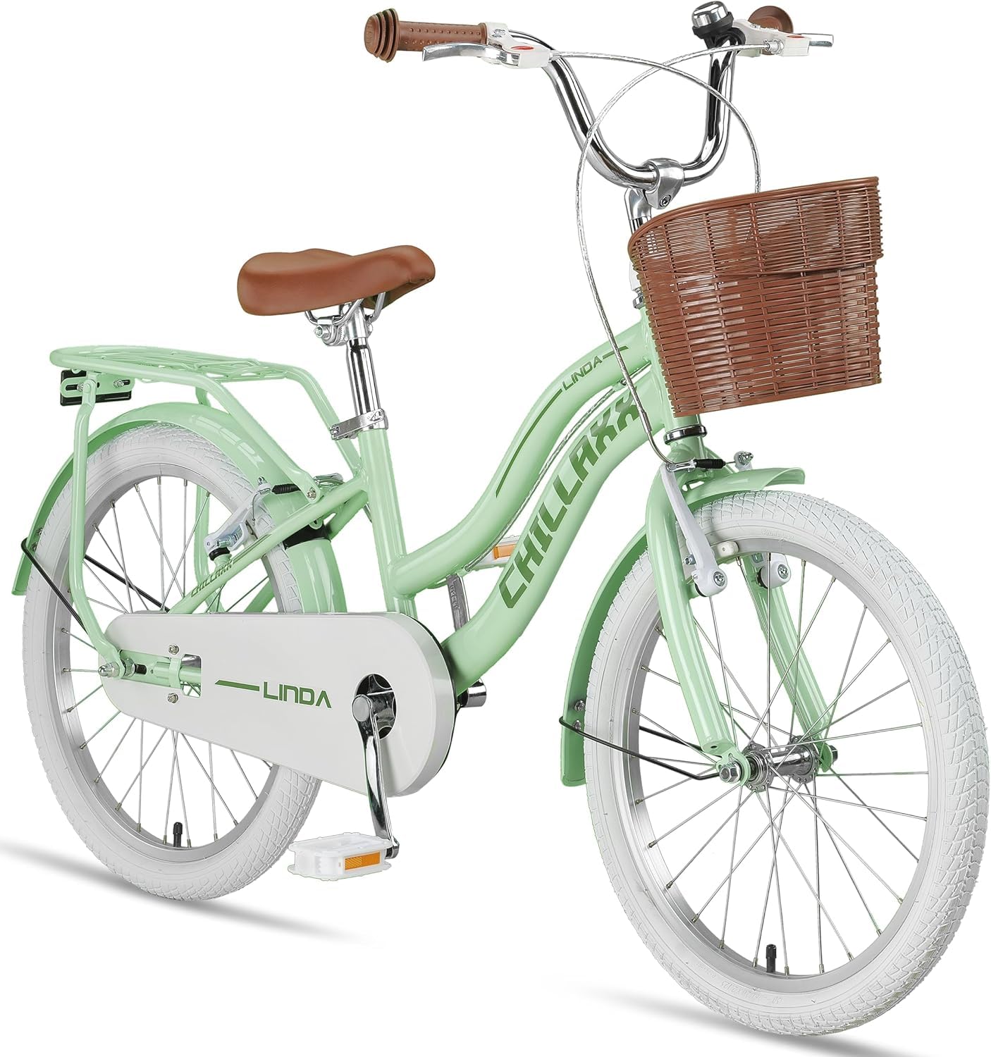 Chillaxx Bike Linda Premium Kinder City Bike in 20 Zoll - Fahrrad für Mädchen, Jungen, Hollandfahrrad Citybike Kinderfahrrad, geeignet für 6,7, 8, 9, 10, 11 Jahre