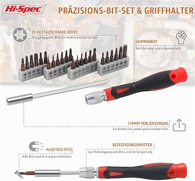 Hi-Spec Electronic Repair Kit with S2 Precision Bits Pliers Opening Levers