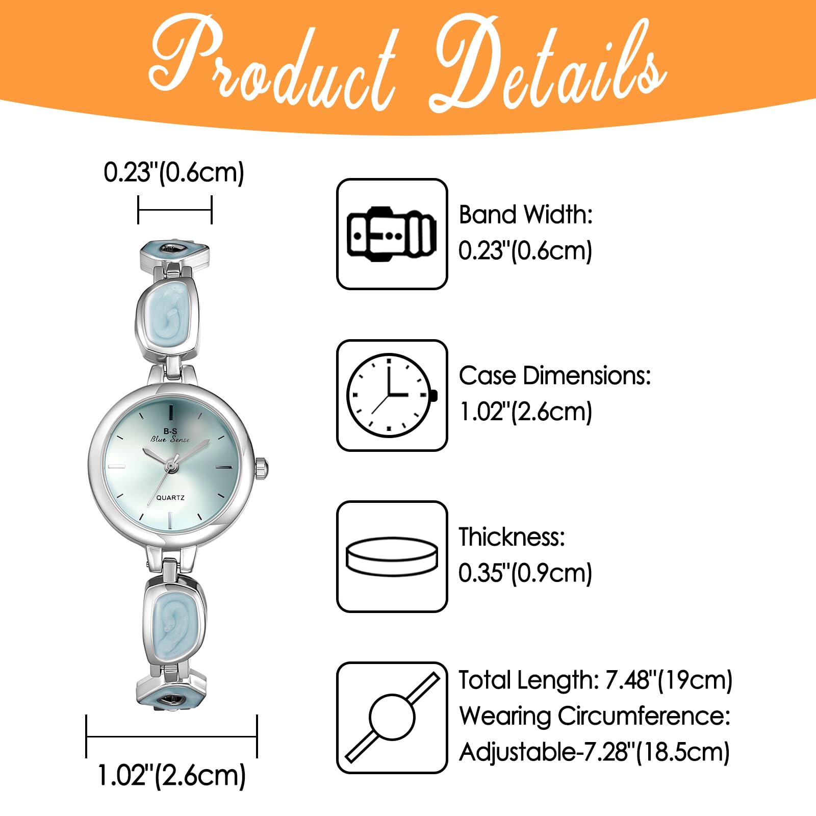 JewelryWe Reloj de pulsera gruesa para mujer: reloj de pulsera abierta de acero inoxidable en tono dorado, esfera analógica de cuarzo fácil de leer con números romanos con detalles de circonita cúbica