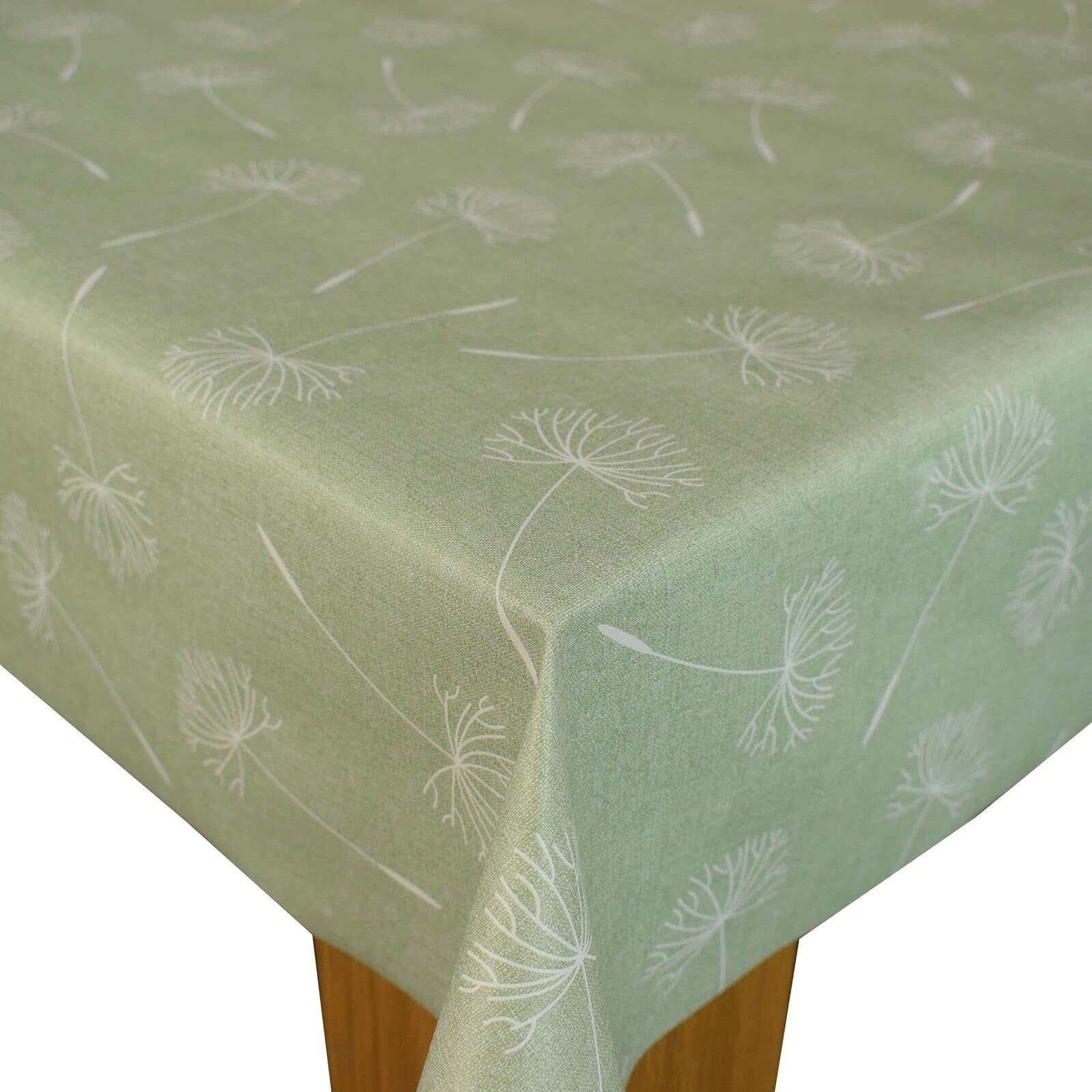 Karina Home Megan Wipe Clean Tablecloth Vinyl PVC (Sage Green, 200cm x 140cm) โ image 1