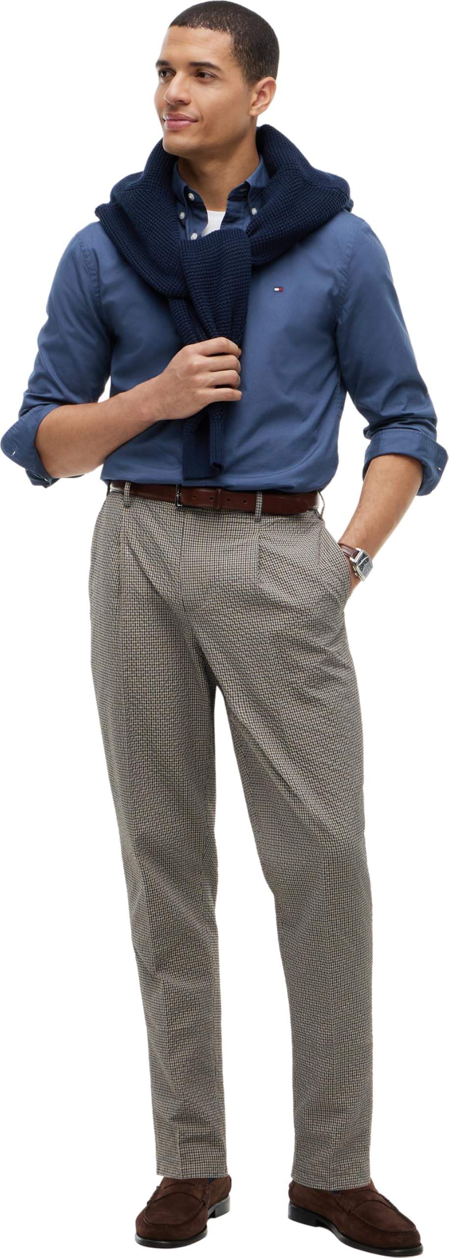 Tommy Hilfiger Herren Hemd Flex Poplin Solid Regular Fit