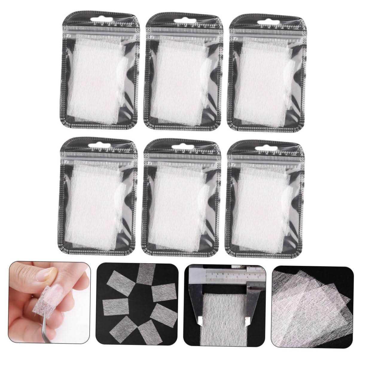 60pcs Diy Nail Extension Fiber Set Silk Fiberglass for Nails Art Extension Kit Portable Style