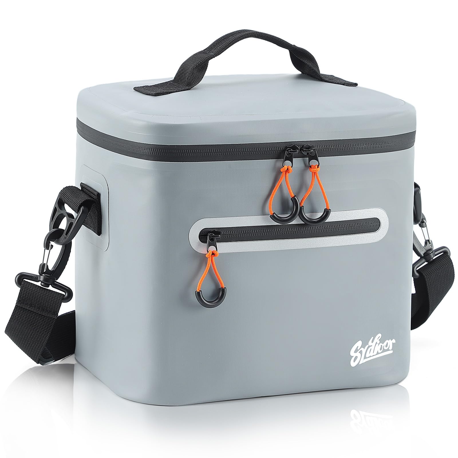 Sydioor 16 Can Cool Bag Insulated - Portable Cooler bag Waterproof & Leakproof Thermal Lunch Bag for Camping, Picnic, Beach, BBQ, Gift for Men & Women, Grey