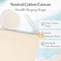 Vista 3 de Letrero colgante de lona con texto en inglés «Be Strong and Courageous,Do Not Be Afraid or Discouraged»