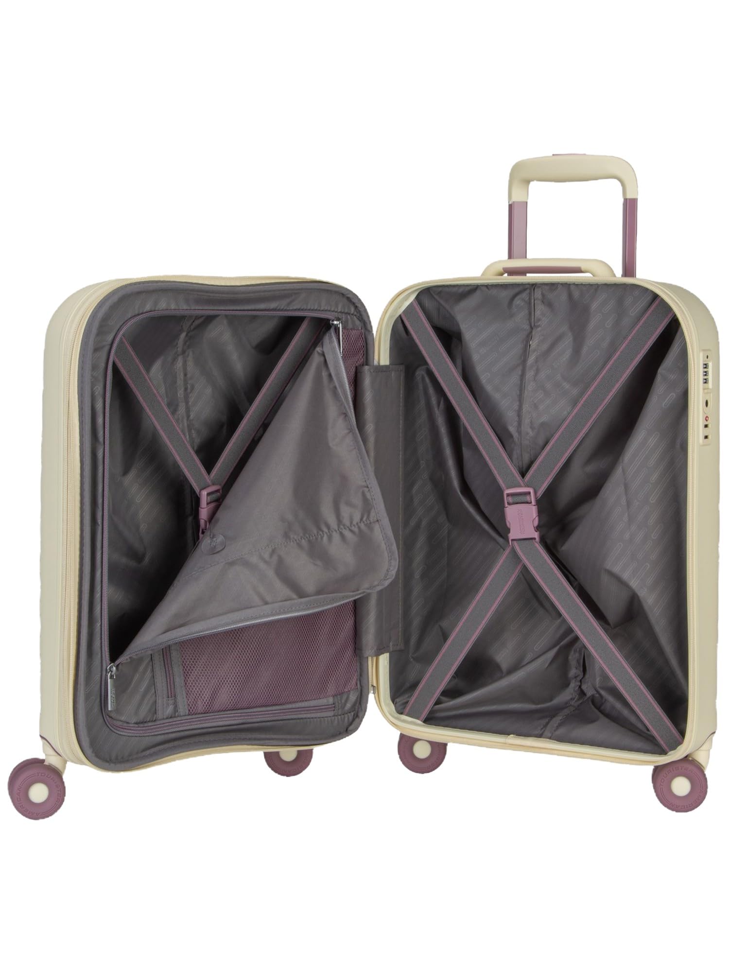 American Tourister carrello Neovibe Spinner 55/20 EXP TSA Trolley Summer Sand avorio