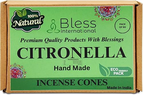 Miniatura 16 de Bless International Cedro 100% natural - Conos de incienso hechos a mano, sumergidos a mano, orgánicos, sin productos químicos para purificación