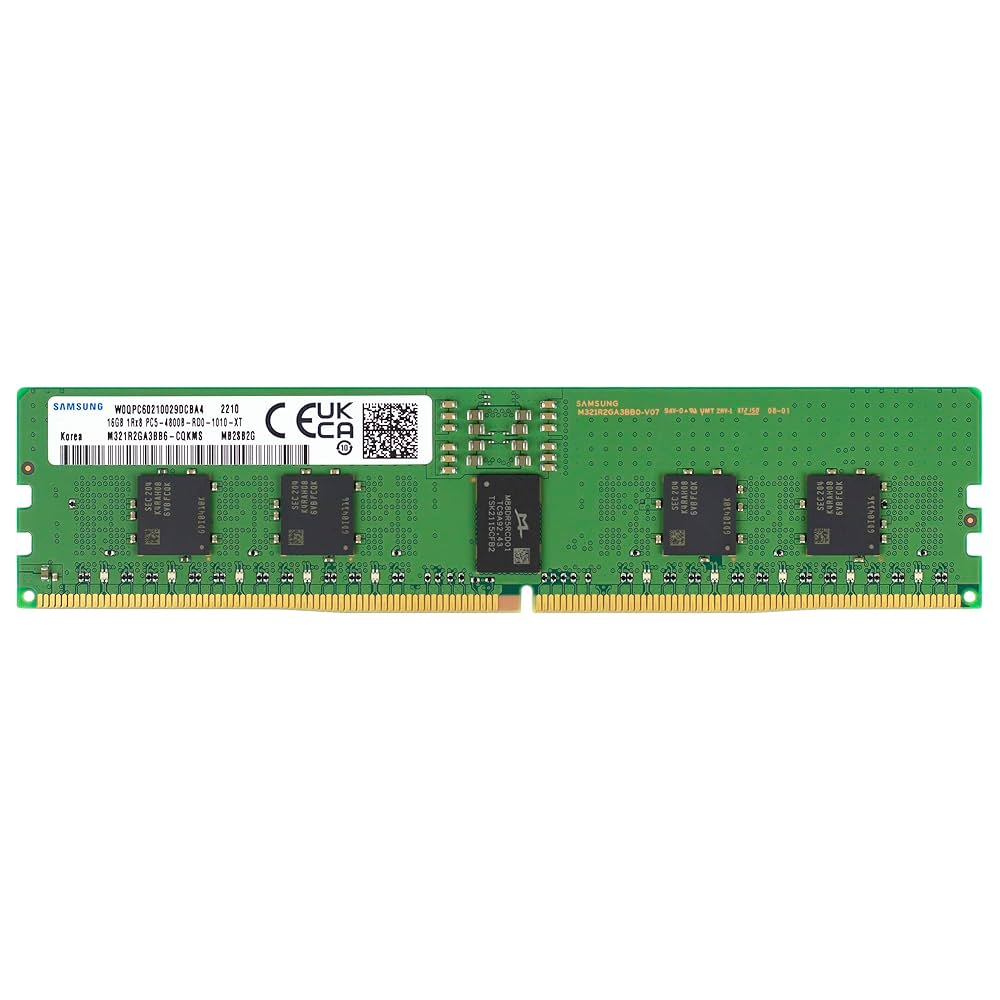 SAMSUNG DDR5 EC4 UDIMM ECC 16GBx2枚(計32GB Samsung 16GB DDR5 4800MHz PC5-38400 ECC RDIMM 1Rx8 Single