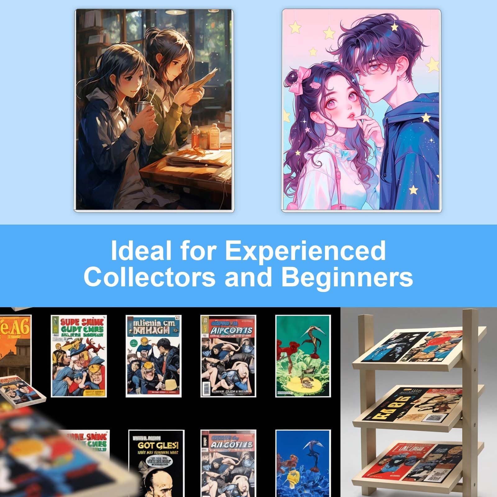 12 Pcs Current Comic Book Top Loaders, Hard Plastic Photo Holders, Protector Hard Case Sleeve, Clear Photo Top loaders, Toploader Holder for Autograph Pictures, Photographs, Prints, Arts, 8.5"x 11" IN