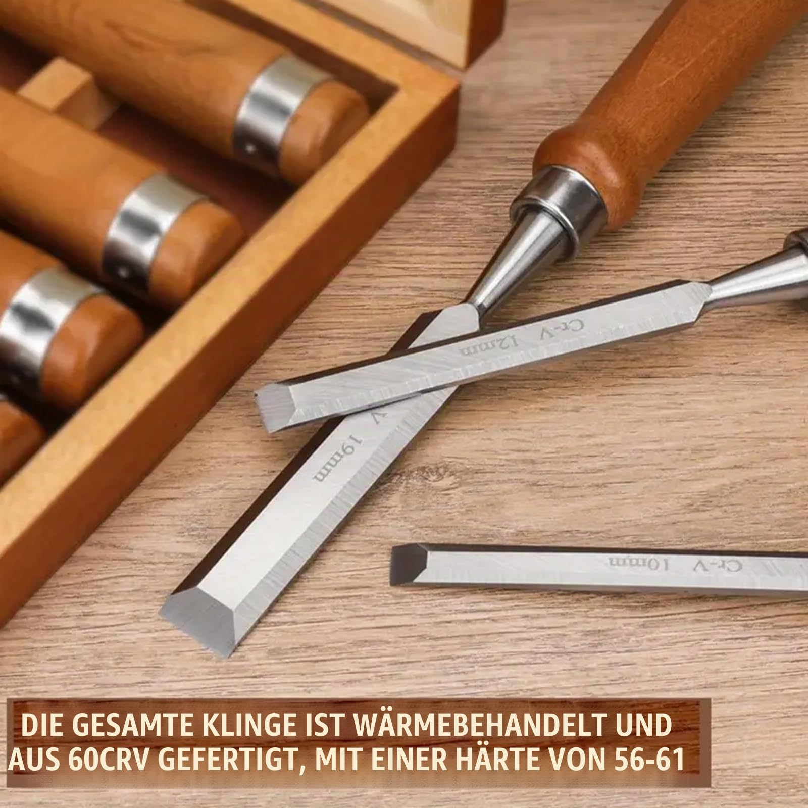 Stemmeisen Stechbeitel Set für Holz, Meißel für Holzbearbeitung Mit Schleifsteinen Und Abziehführung,Stecheisen Satz für Anfänger und Profis Holzmeiselset für Holzarbeiten Anfänger Und Profis