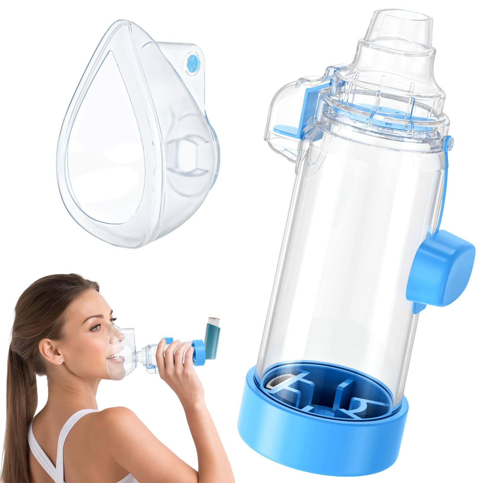 Inhaler Spacer for Adult and Kids NESSI OTC SPACER (Blue/Adult)