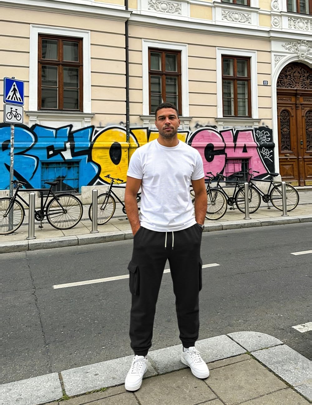 Men's Casual Sweatpants Pants Workout Joggers Stretch Sweat Pants Lounge Athletic Pants Drawstring Pants with Pockets - Image 3