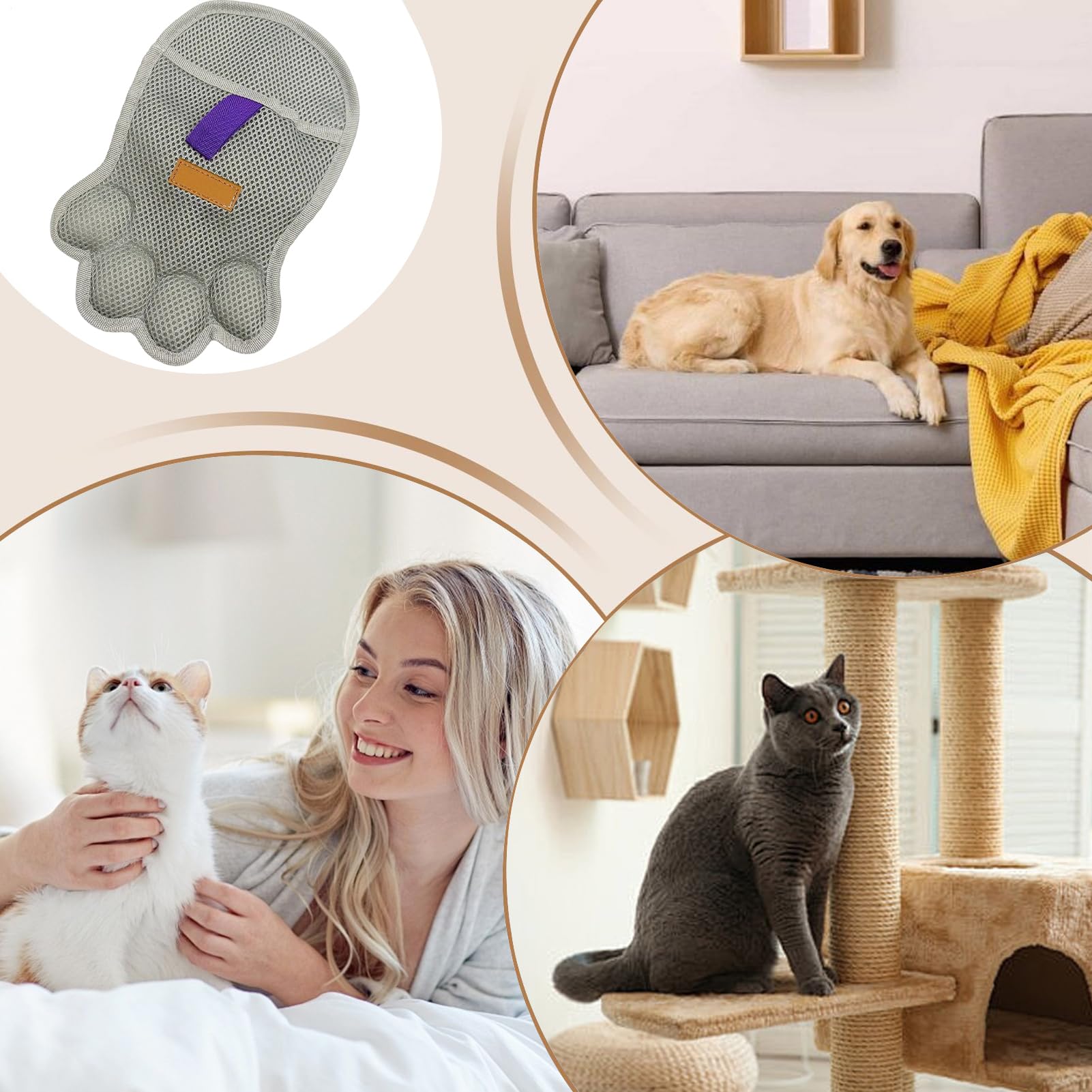Guanto Per Rimuovere Il Pelo Degli Animali Scrubber Riutilizzabile E | Guanti Elettrostatici Anti-Pelo per Casa Viaggio Appartamento Tappeto Divano Mobili Sedile Auto Abbigliamento