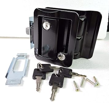 Universal Entry Door Locks Latch Knob Deadbolt for RV Travel Trailers Black New Paddle Entry Door Lock Handle Deadbolt RV Travel Trailers + 2 Keys Universal Entry Door Locks Latch