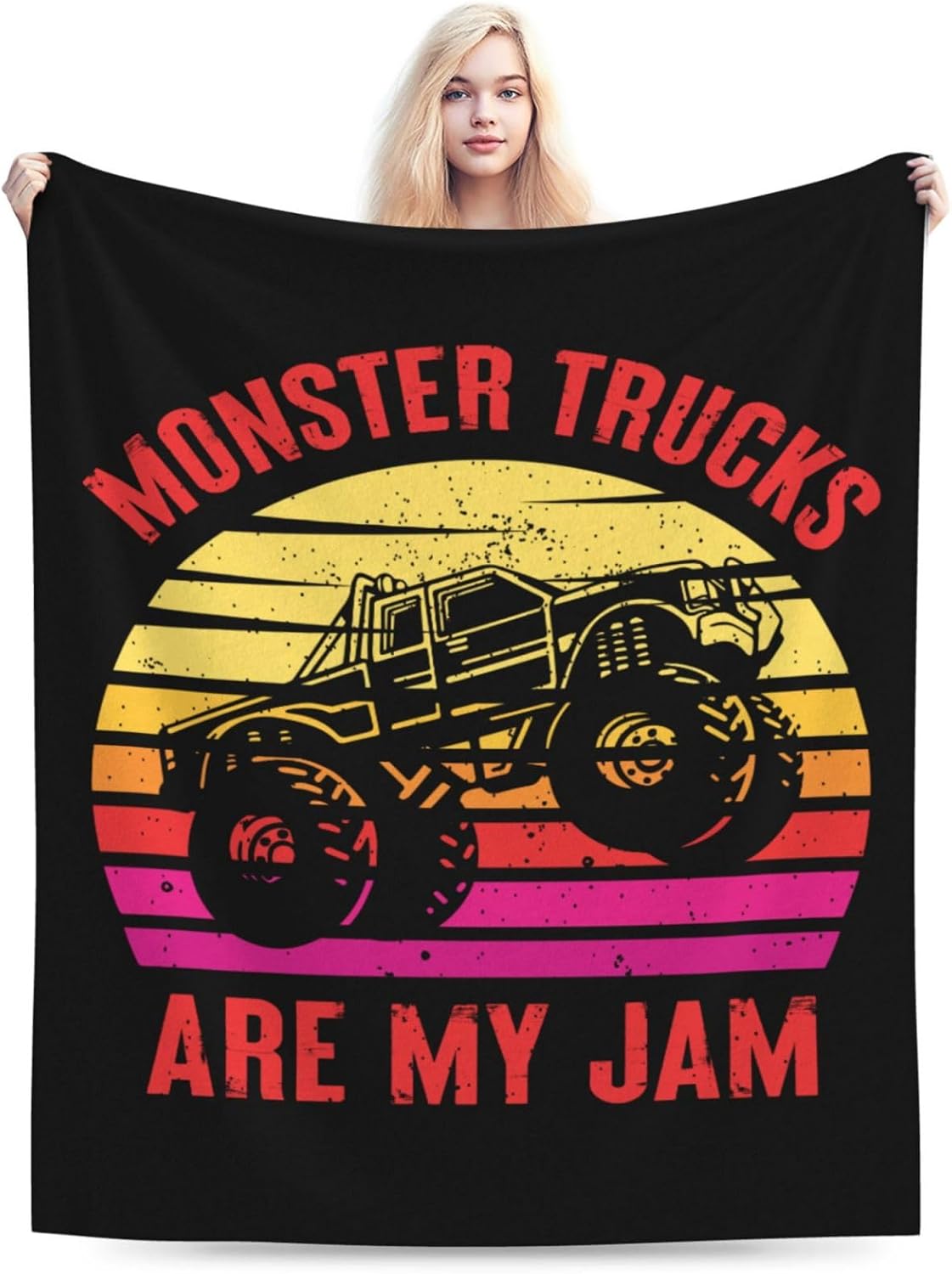 Monster Trucks Throw Blankets All Season Ultra Soft Warm Fleece Blanket for Home Bed Sofa Couch Chair Outdoor Travel Camping 40x30 Inch - Image 6