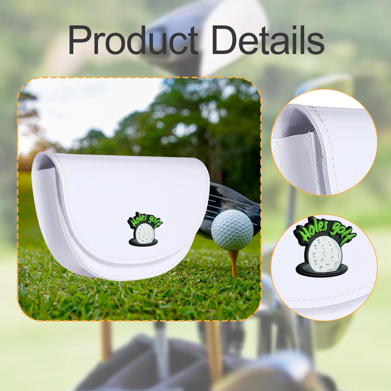 F Fityle Golf Rangefinder Case Estuche Portátil PU Cuero Bolsa Protectora Cinturón Almacenamiento Compacto para Golfistas Jugadores de Golf Regalo Uso en