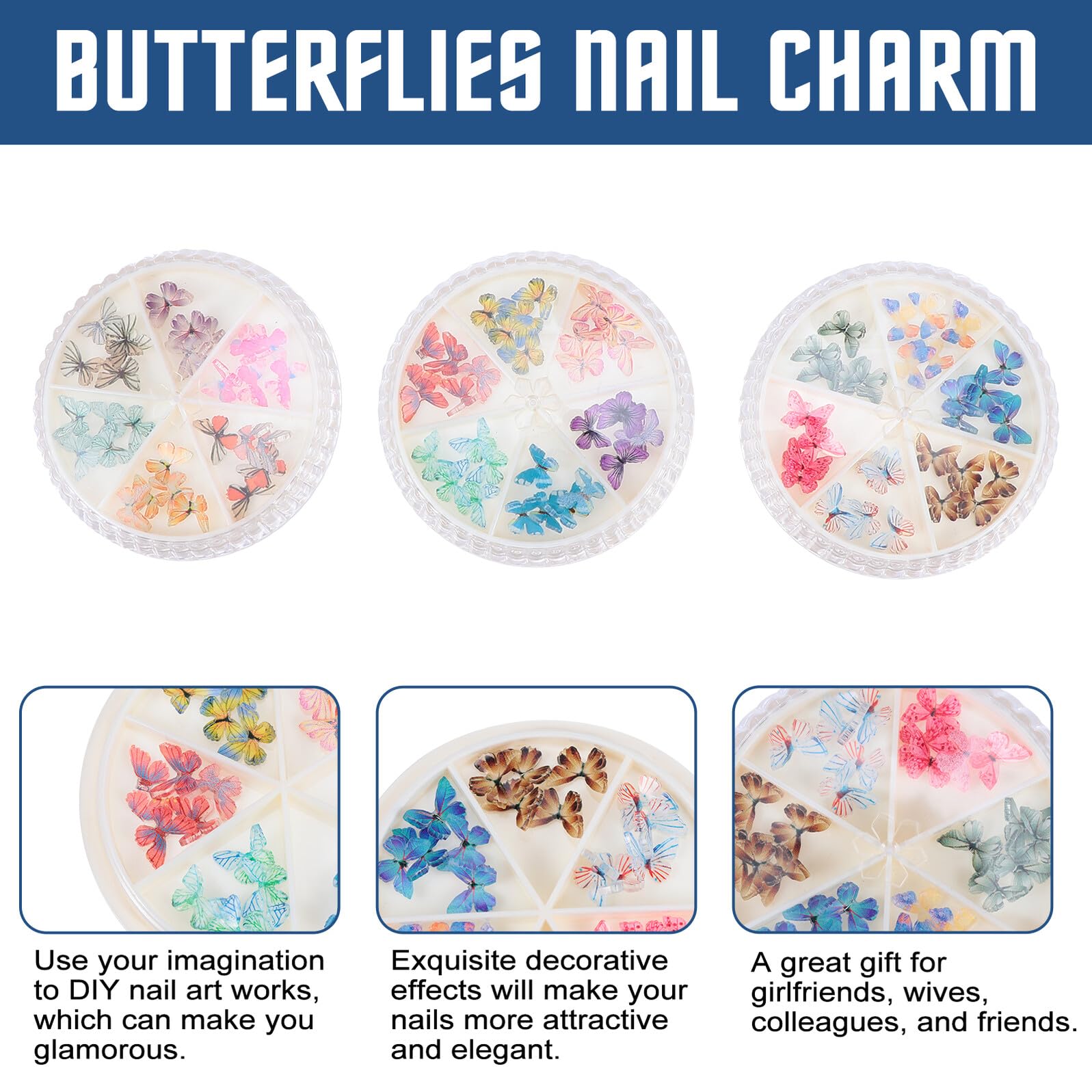 PACKOVE 2 set Unghie A 3D Decorazioni Per Unghie A 3D Decorazioni Per Manicure Te Per Nail Art Per Nail Art 3 scatole*2