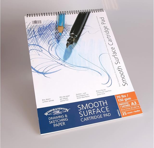 Winsor & Newton A3 Smooth Surface Cartridge Spiral Pad