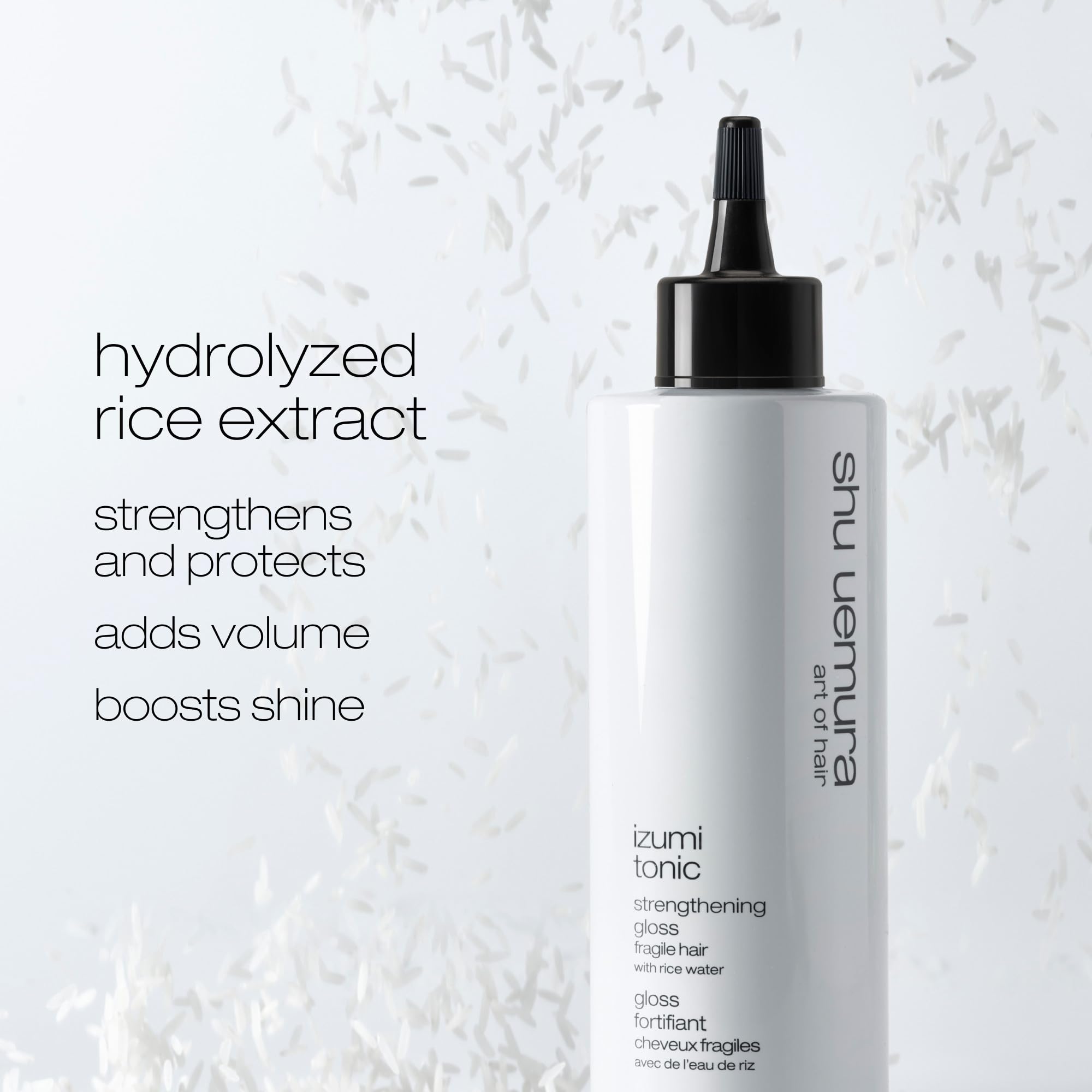 Izumi Tonic gloss fortifiant cheveux fragiles avec de l'eau de riz 200 ml