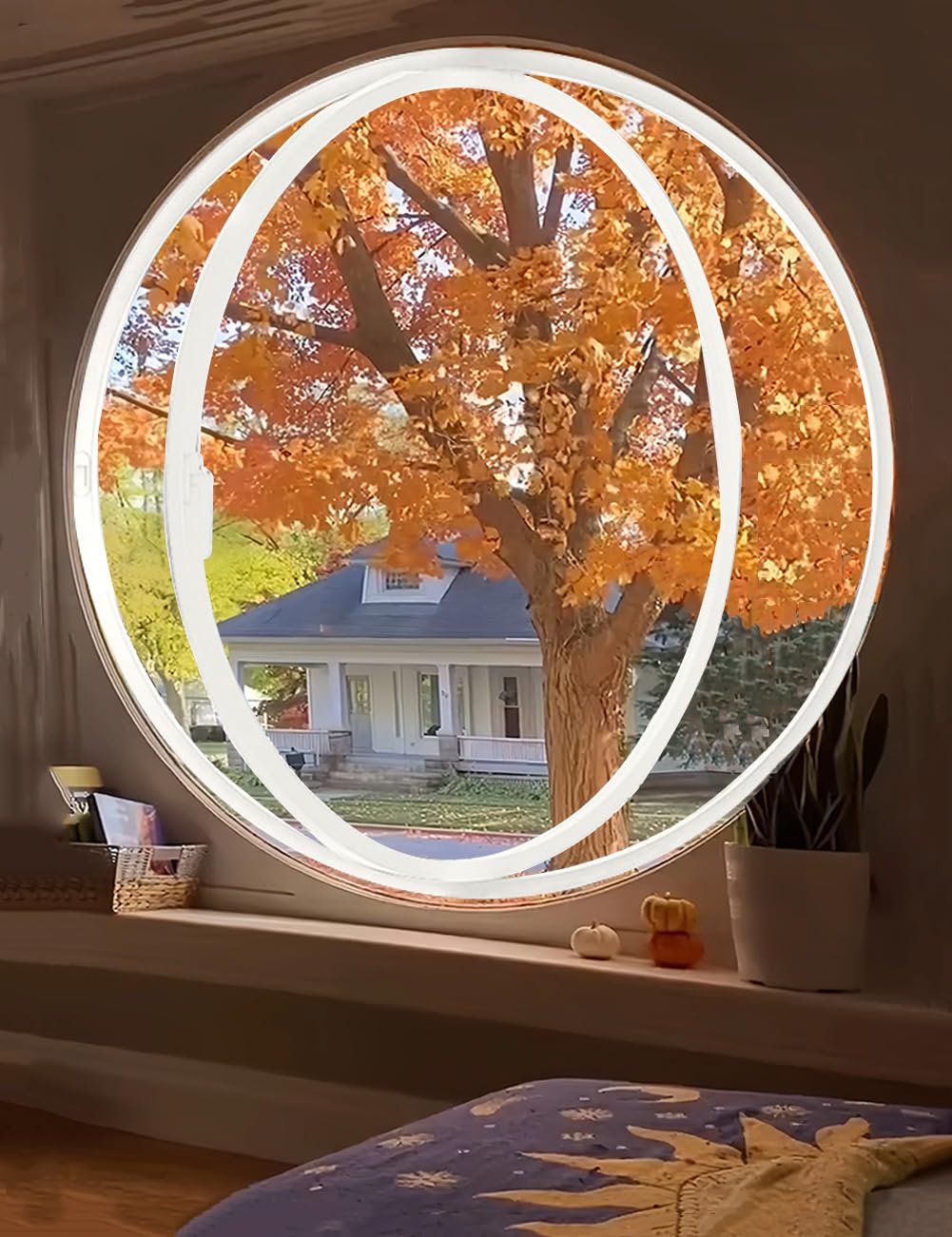 Ventana redonda giratoria de 360° para renovar el aire en cocinas y dormitorios