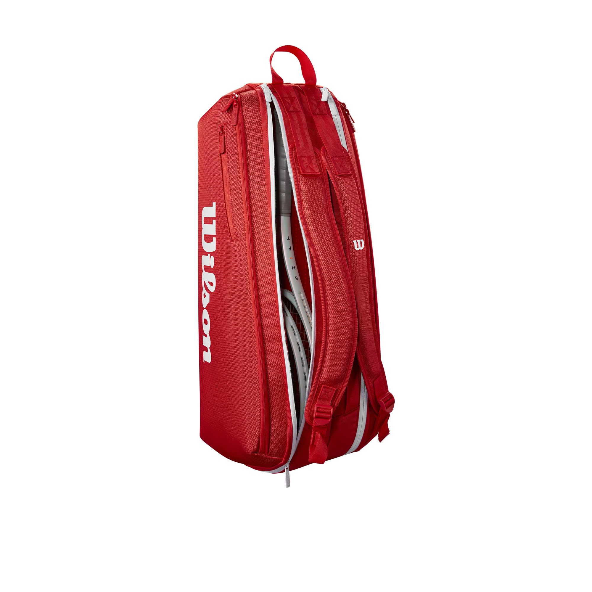 【美品】Wilsonラケットバック（赤） Amazon | [ウイルソン] テニス バドミントン ラケットバッグ