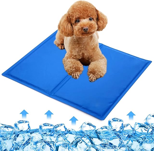 Zellar Dog Cooling Mat Pet Cool Pad Dogs Bed, Medium Non-Toxic Gel Self Cooling Pad Crates Kennels and Beds for Pets Dogs Cat in Hot Summer