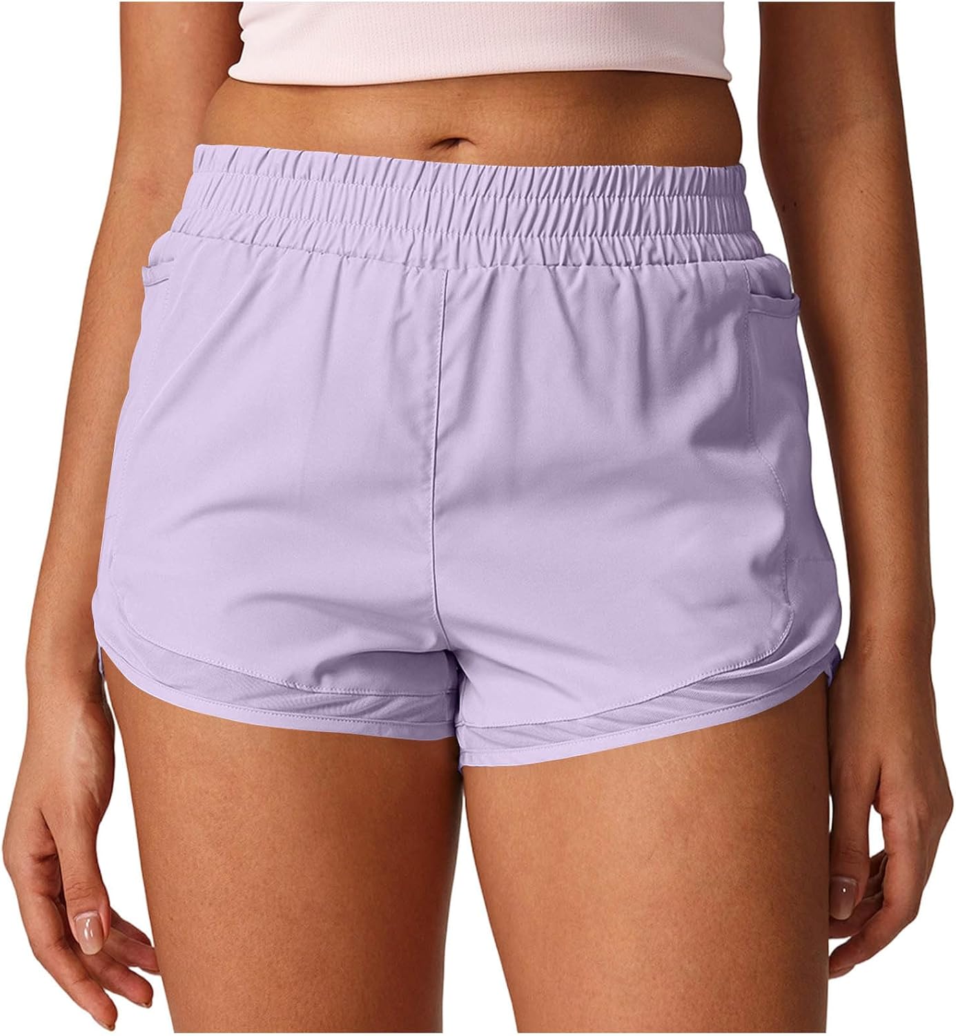 Womens Running Shorts Athletic Shorts Quick Dry Shorts with Pockets for Walking Gym Hiking Clothes Outfits