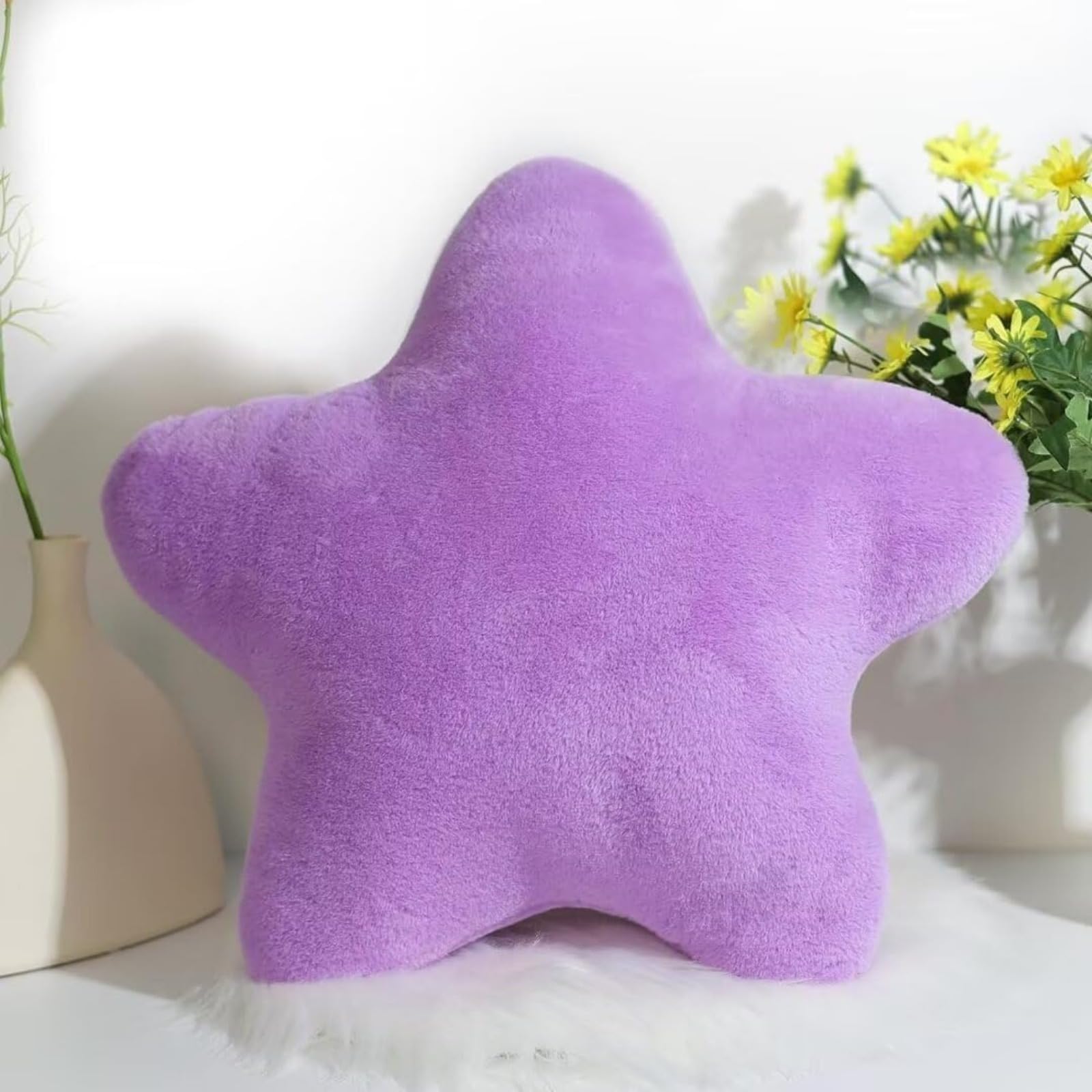 MLordoarf Cuddly Cushion Children's Star Cushion Soft Fluffy Star Shape Decorative Cushion Sofa Cushion Cuddly Cushion in Star Shape Plush Cushion Decorative Cushion for Children's Room Bedroom