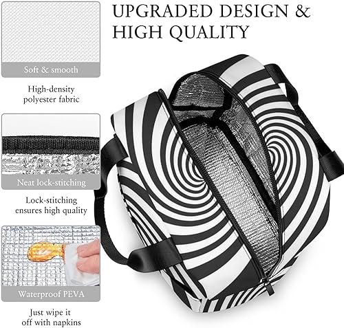 Miniatura 6 de Bolsa térmica y refrescante para el almuerzo, bolsas Bento plegables para hombres y mujeres, para trabajo, oficina, a prueba de fugas y resistente a