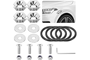 Bumper Quick Release Fastener Kits for Fenders and Bumpers (Silver)