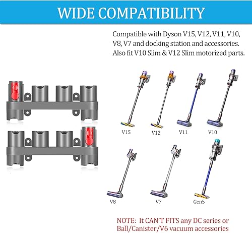 Miniatura 6 de Soporte de accesorios para Dyson V15 V12 V10 V8 V7 Gen5 Soporte de montaje en pared Soporte de herramientas organizador Accesorios para aspiradora