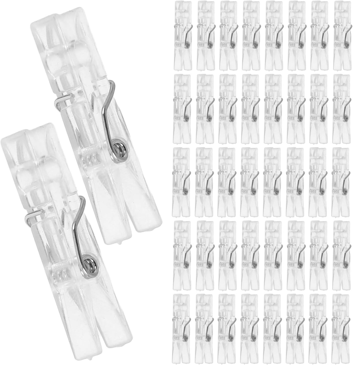 OSALADI 200pcs Mini Photo Clips for Hanging, Plastic Binder Clips 3.5x0.5cm, Photo Pegs for Pictures and Fairy Light Strings, Photocard Holder for Home and Craft Display
