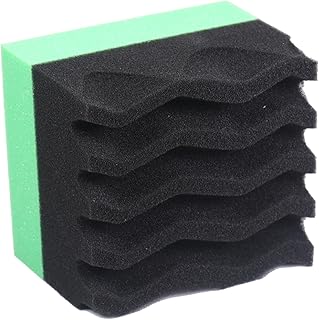 Neumático Shine Applicator, Foam Applicator Pad, Wave Design Brush, Ergonomic Handle, Reutilizable Wax Pad, Absorbent for Auto Paint Descontamination, Wheel Coating, 3,74 x 3,35 x 2,56 in