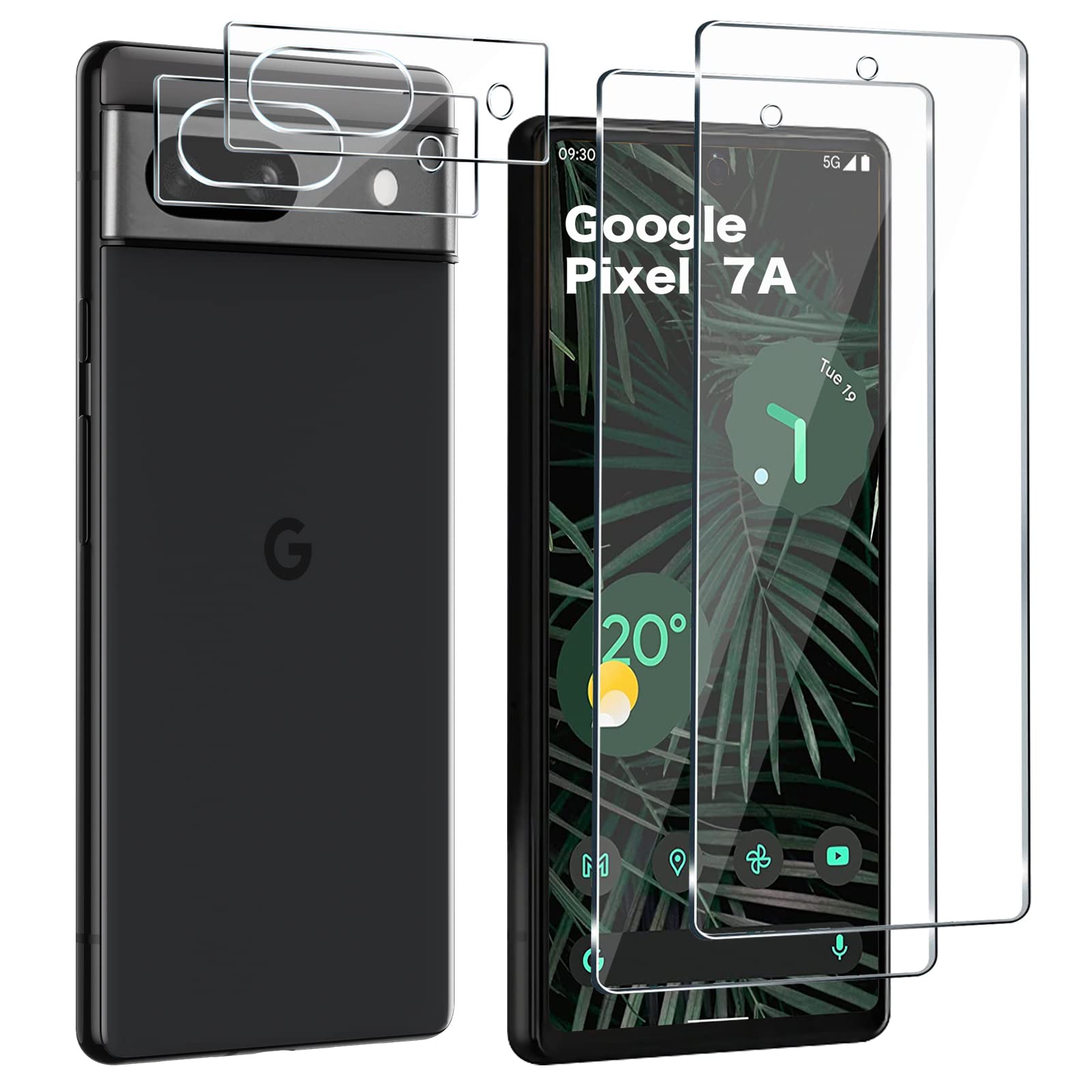 Amazon | Google Pixel 7a ガラスフィルム (2枚)+カメラフィルム（2枚 
