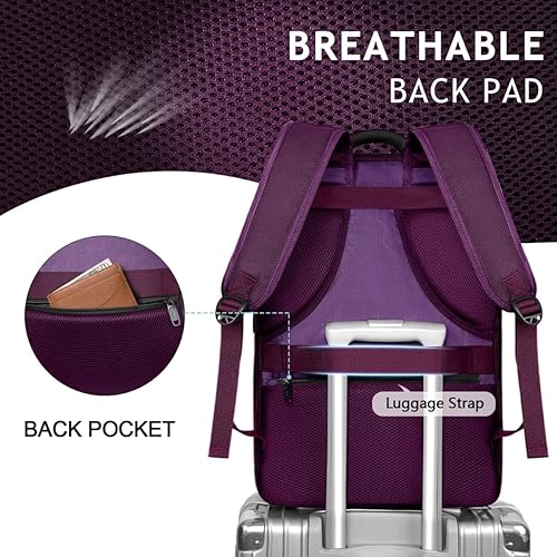 Miniatura 7 de MATEIN Mochila de viaje, mochila de viaje grande para laptop de viaje de 40 L aprobada para hombres y mujeres