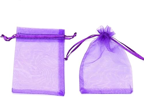 Miniatura 196 de Dealglad 100pcs Drawstring Organza bolsas de joyería caramelo para fiestas, casamientos, regalos Negro