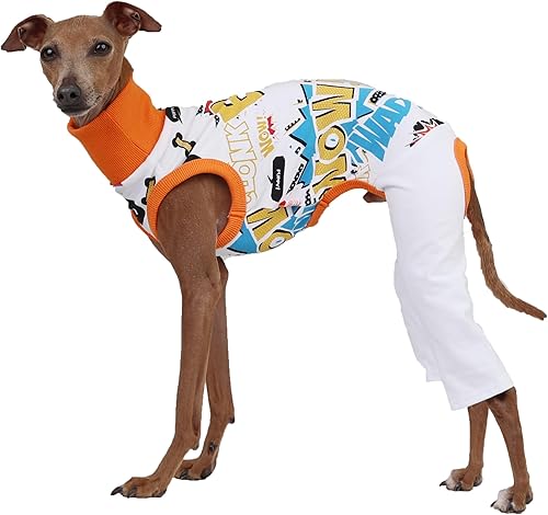Miniatura 7 de Suéter de galgo italiano de cuello alto, traje de vellón cálido, mameluco de forro polar, abrigo para perro (XL, azul marino)