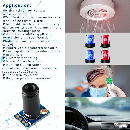 Miniatura 6 de EC Buying MLX90614ESF-DCI Módulo de sensor de temperatura infrarrojo sin contacto Módulo de sensor de temperatura infrarroja de alta precisión