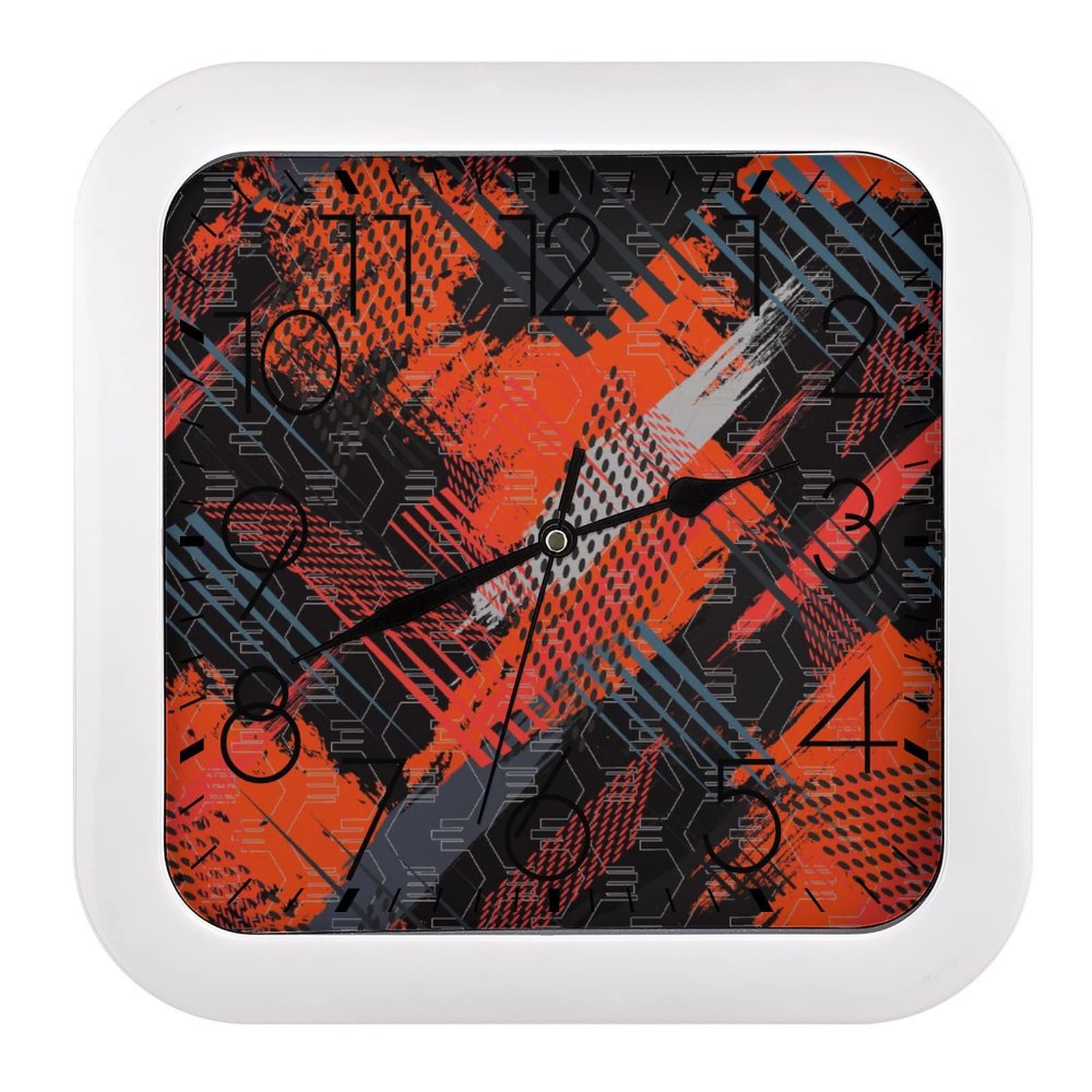 Pendule murale moderne rouge et noire pour harmoniser votre espace de travail ou de vie