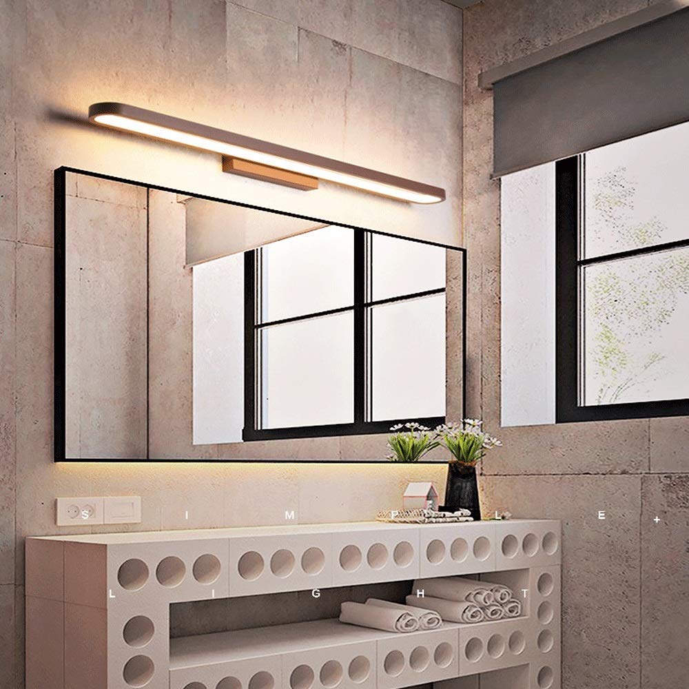 Spiegelfrontlampe, Moderne, minimalistische Badezimmer-LED-Spiegelschrankleuchte für Waschraum, Schminktisch, Ankleidezimmer, Warmweiß 3000 K, 18 W