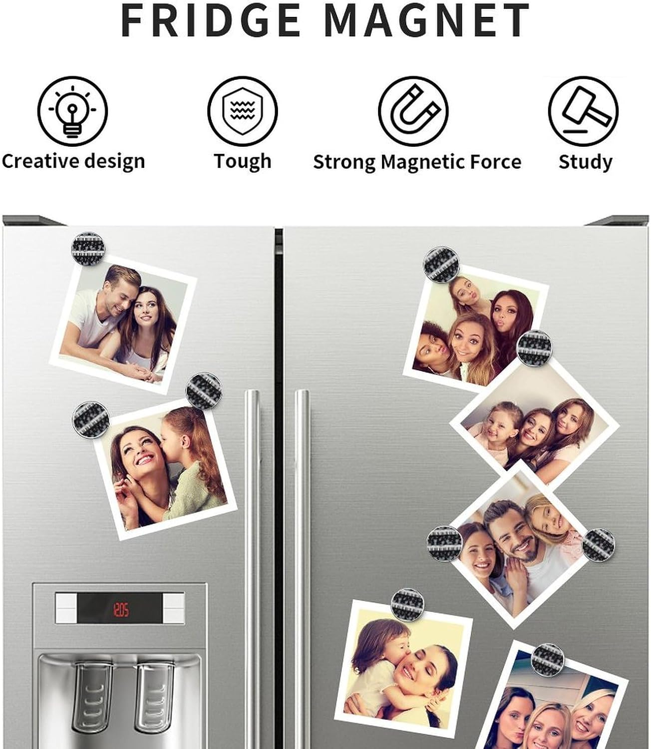 Music Cat Round Fridge Magnets, Strong Magnetic Refrigerator Stickers, Multi-Use No Trace Non-Scratch Magnets for Kitchen Home Decor Office Whiteboard And Cabinets image 5