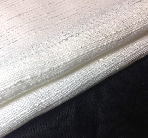 58 PFD 100% Lyocell Tencel Blend Ribstop Medium Weight White Woven Fabric By the Yard