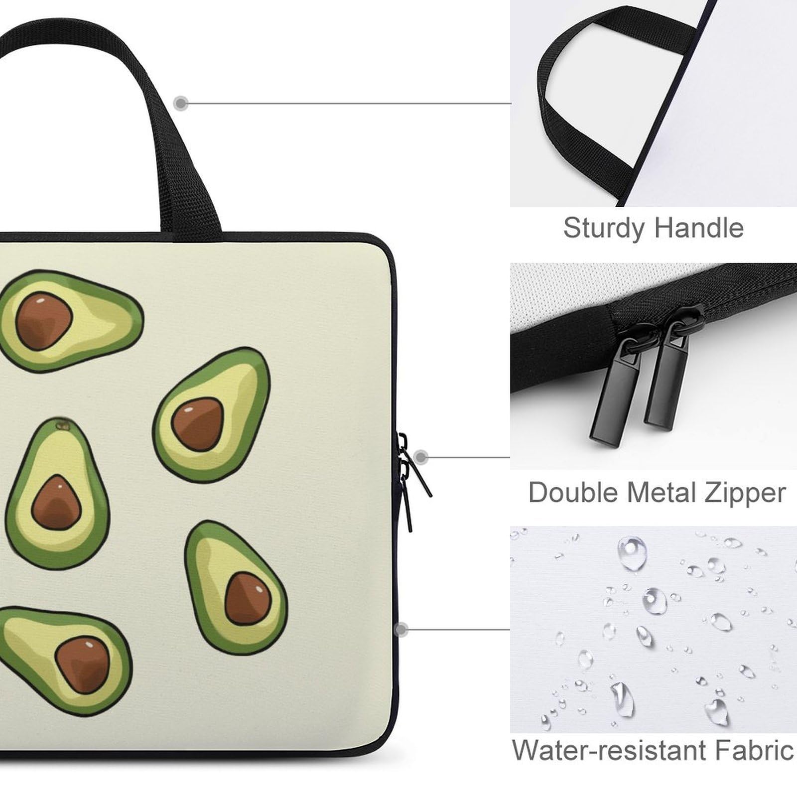 Custodia per laptop da 17", ultra sottile, leggera e impermeabile, in neoprene resistente, con cinghia da polso