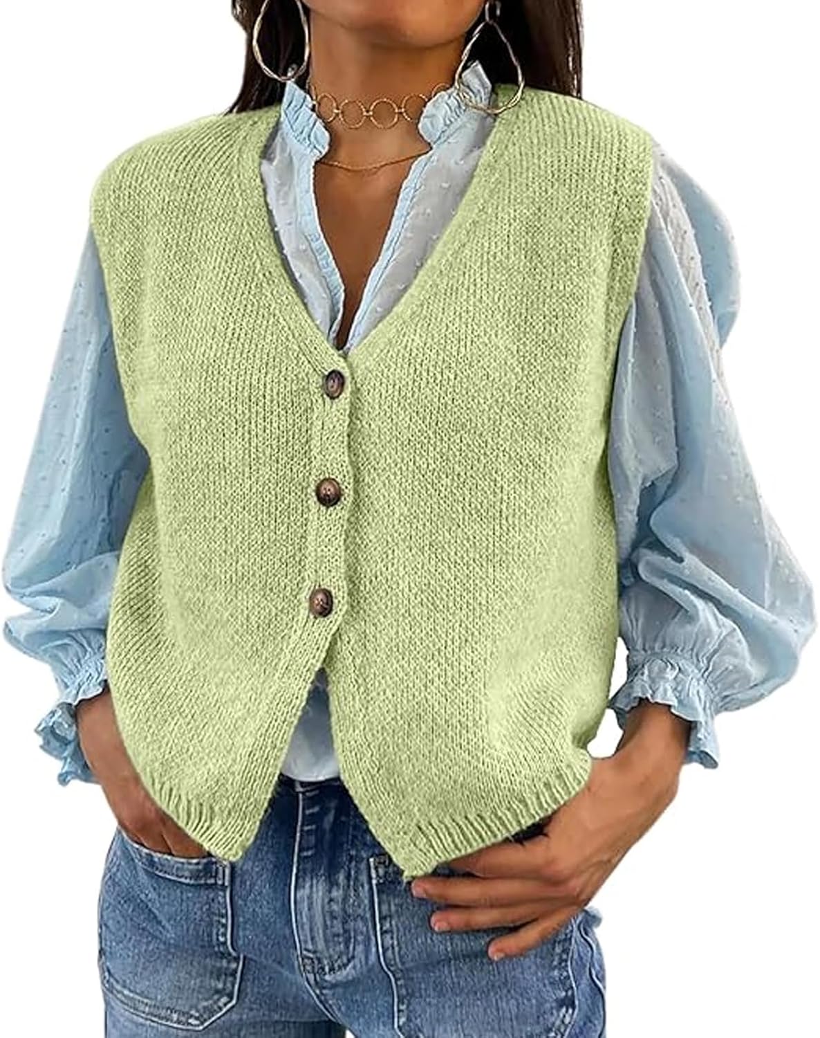 試着のみMOONTREEPLANET Short Knit Vest 試着のみMOONTREEPLANET Short Knit Vest