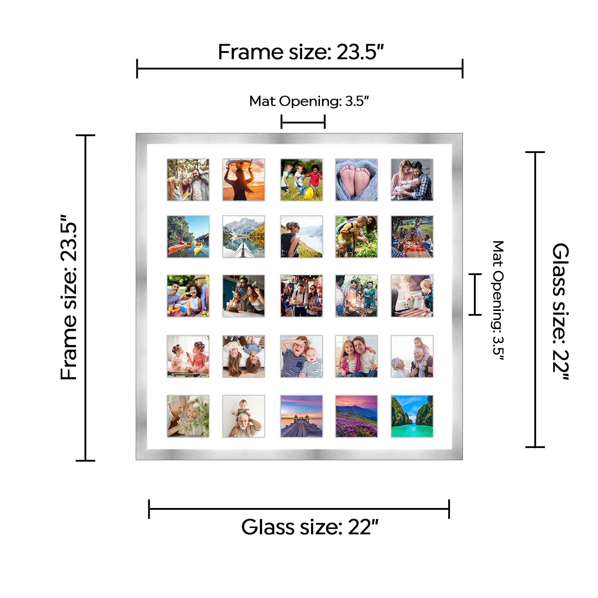 ArtToFrames Custom Gray Pewter Picture Photo Mat Board – 4 Ply PH Neutral Paper