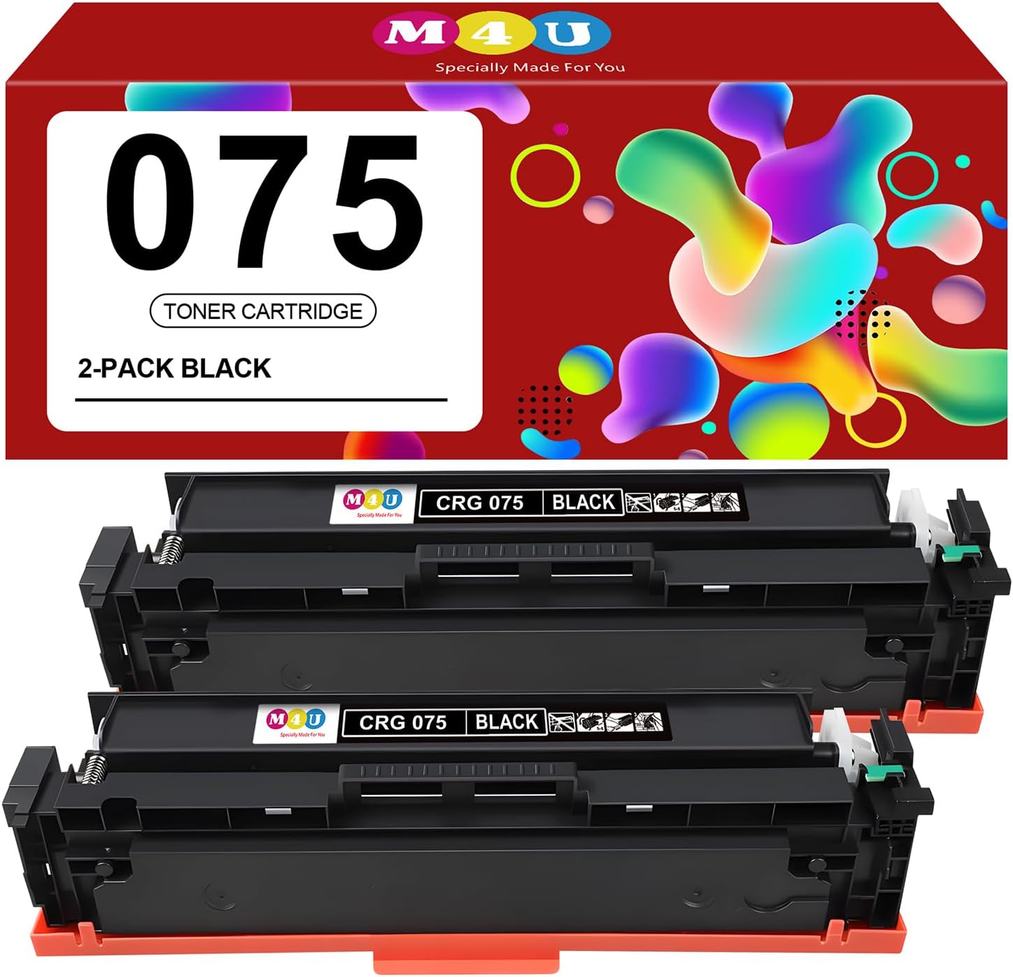 075 Toner Cartridge Black Compatible for 075 075H crg-075 crg075, Works for Color imageCLASS MF662Cdw MF663Cdw MF665Cdw LBP646Cdw LBP647Cdw LBP640 MF660 Series Printer(2 Pack, Black)