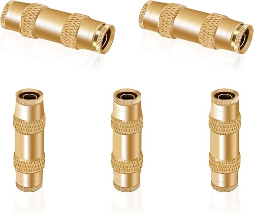 Vista 16 de Siptenk 1/2 DOT Air Line Fittings 5PCS, unión recta de latón 1/2 "OD Air Brake Line Fittings Quick Push to Connect Fittings for Truck Trailers Tubo