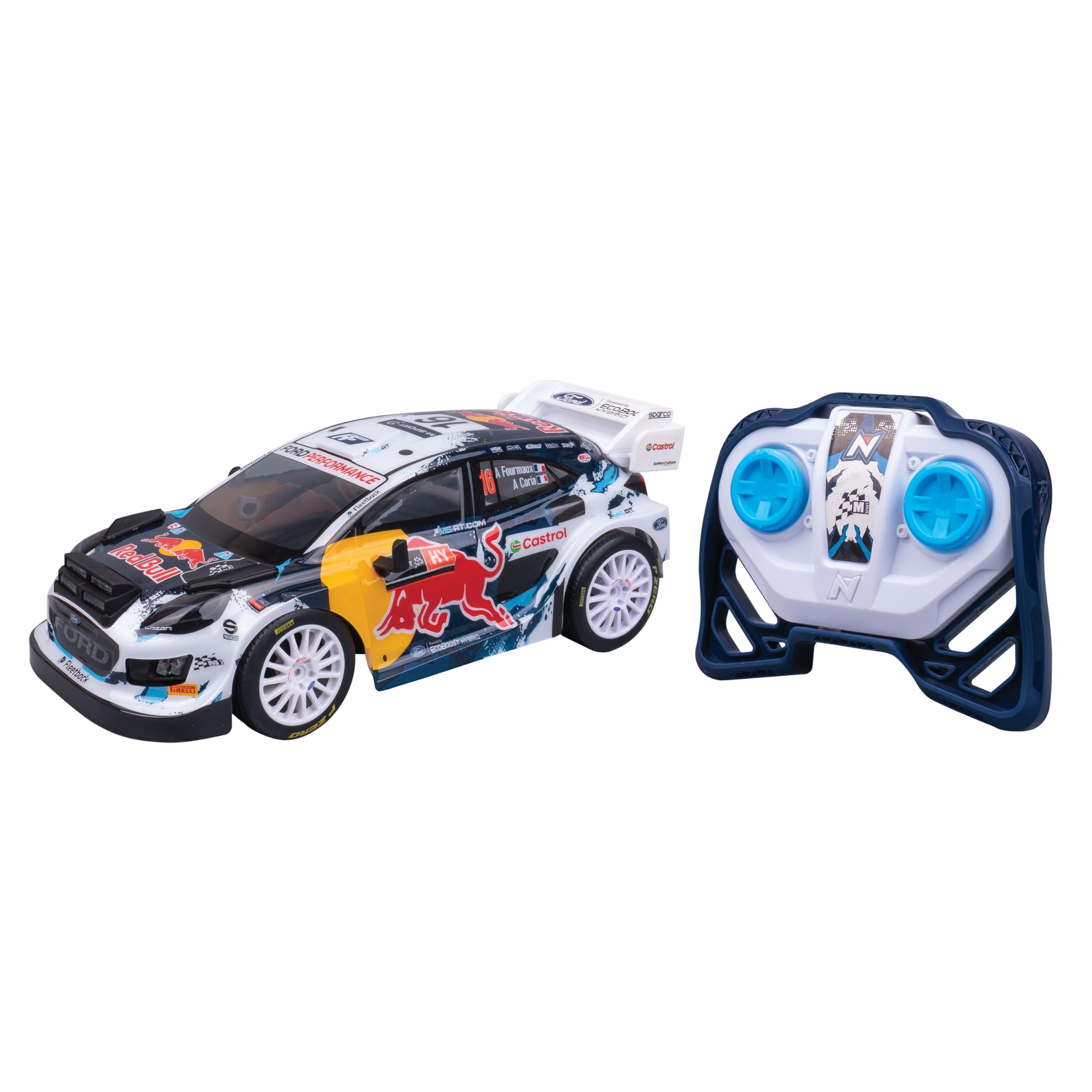 Nikko 10651 M-Sport Ford Puma Hybrid Rally1#16 Fourmaux 1:18 – Modellino da Rally con Luci LED Funzionanti – Auto Radiocomandata 27 cm